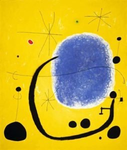 El oro del azur, por Joan Miró, 1967, acrílico sobre tela, 205 x 173 cm.