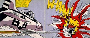 Whaam, por Roy Lichtenstein, 1963, acrílico y óleo sobre lienzo, Londres, Tate Modern.