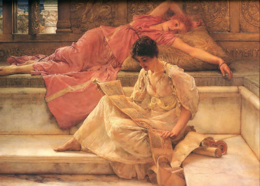 El poeta favorito, por Lawrence Alma-Tadema, 1888.