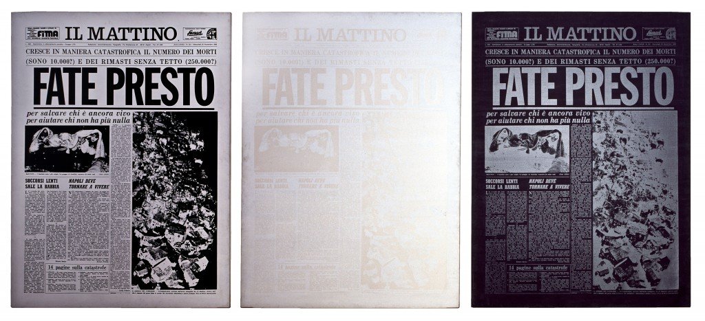 Fate Presto, Headline Woks, por Andy Warhol, 1985.