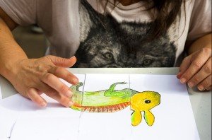 Imagen del taller Animalárium en Big Draw 2013. 