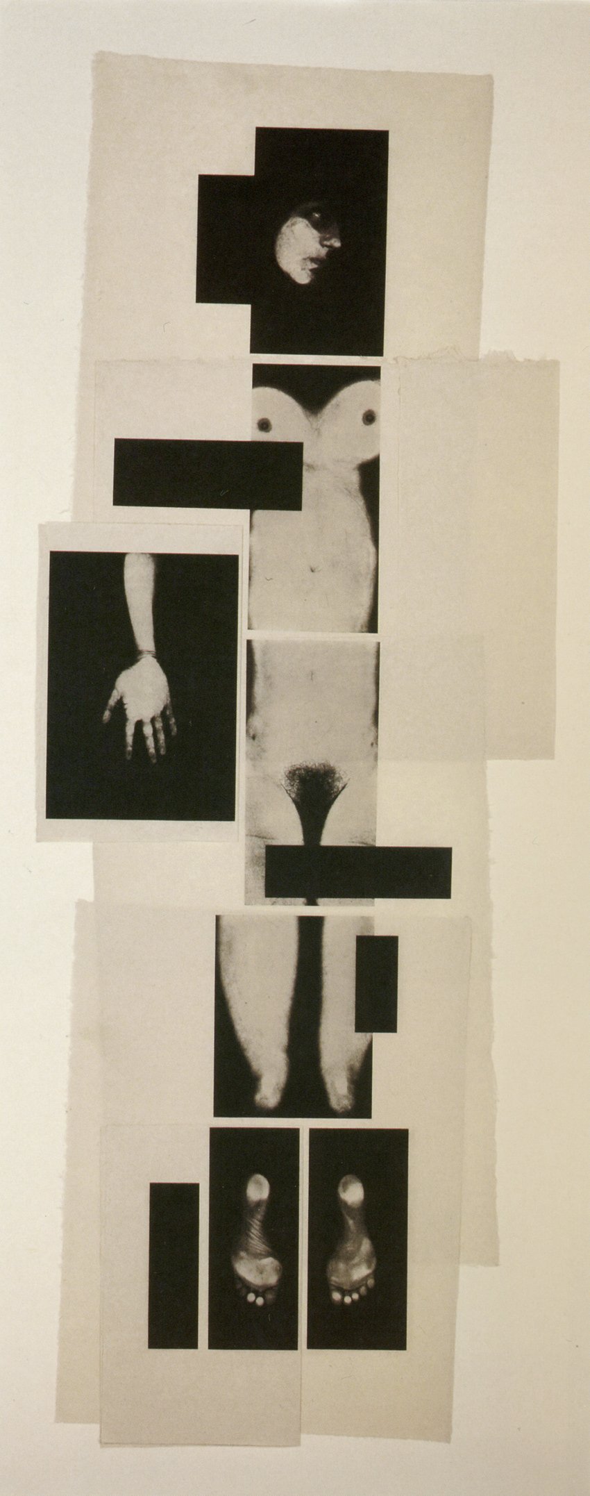 Caligrafías (Mujer), 1994 (parte de un díptico), fotograbado y aguatinta, papel Arakaji sobre Guarro Yerba, 215 x 80 cm, ed. de 20 ejemplares + 1 PA.