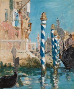 Vista de Venecia. El Gran Canal, por Édouard Manet, 1874, óleo sobre lienzo. Colección Familia de Paul G. Allen. 