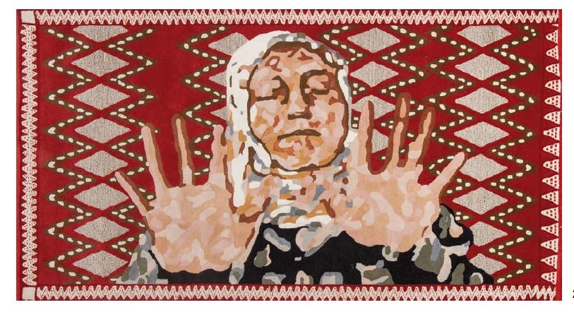 Saida, por Chus García Fraile, 2014, alfombra de lana, al dorso firmada, titulada y fechada 2014, numerada 1/1, 160 x 302 cm.