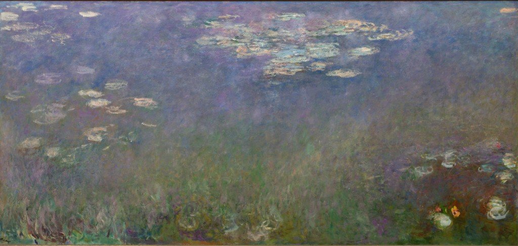 Nenúfares (Agapanthus), por Claude Monet, 1915-26, óleo sobre lienzo, 201,3 x 425,8 cm, The Cleveland Museum of Art. 