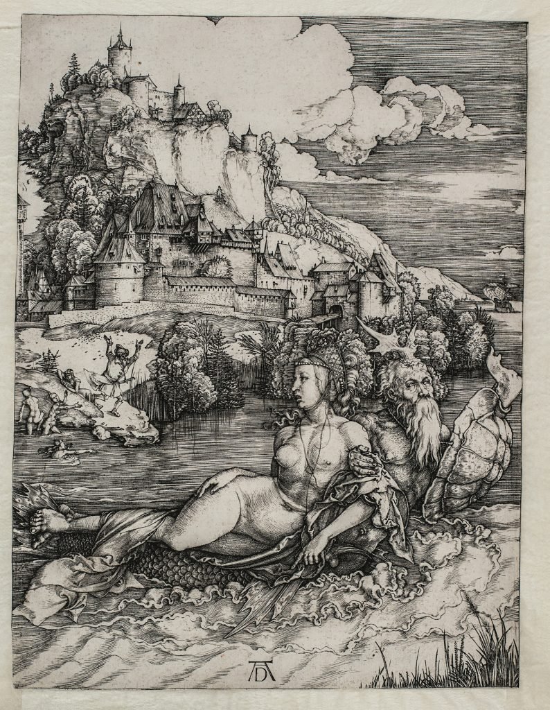 Il mostro marino, de Alberto Durero, h. 1498, buril, 24,8 x 18,6 cm, VIena, Akademie der bildenden Künste, Kupferstichkabinett